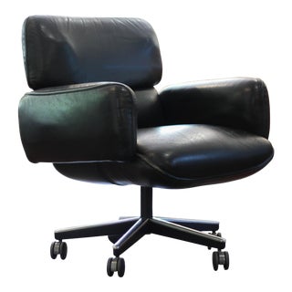 1970s Vintage Otto Zapf for Knoll Leather Desk Chair For Sale