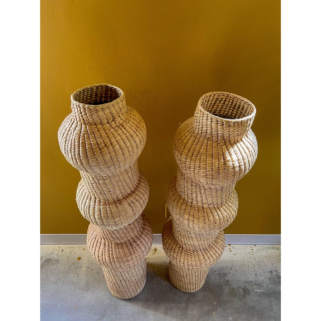 Contemporary 1990s Abstract Handwoven Palm Sculpture, Small For Sale - Image 3 of 12