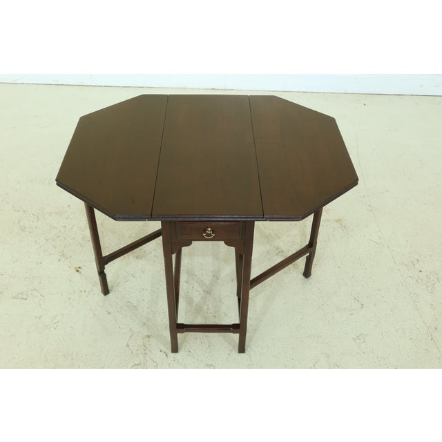 Ethan Allen Court Cherry Drop Leaf Occasional Table Chairish