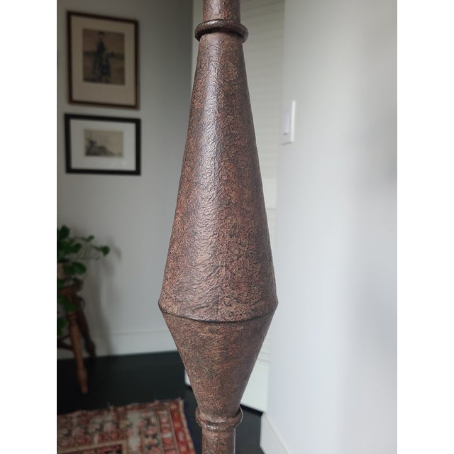 Vintage 1970's Iron Spanish Revival Brutalist Floor Lamp For Sale In Los Angeles - Image 6 of 13