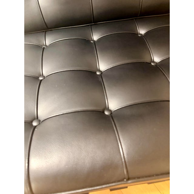 2020s Knoll Barcelona Chair - Acqua Leather - 2025 - Black - As-New For Sale - Image 5 of 5
