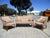 A beautifully scaled Pool Henningsen settee and pair of chairs. Seat height is 16" and arm height is 22". Seat depth is 20".