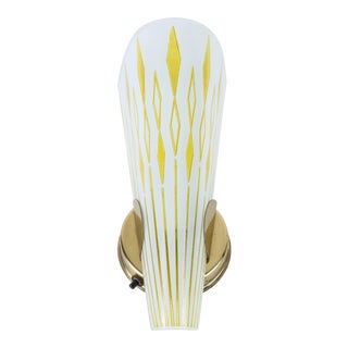 Mid-Century Sconce With Slipper Glass Shade For Sale