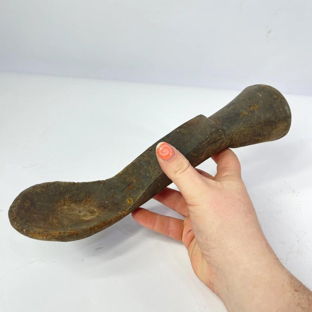 Wood Early 20th Century Lobi Wooden Spoon Burkina Faso For Sale - Image 7 of 8