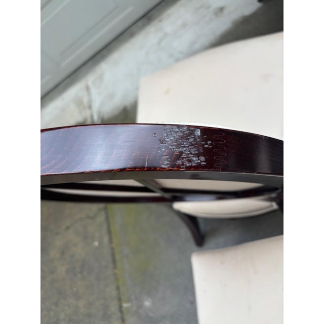 8 Barbara Barry Baker Klismos X Oval Dining Side Captains Chairs Neoclassical For Sale - Image 11 of 14