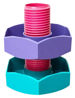 Postmodern Screw and Nut Ashtray or Bowl, 1980s