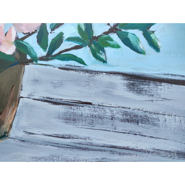 "Simple Pleasures" is an original acrylic floral painting by Linda McDonough. This painting is an impressionistic...