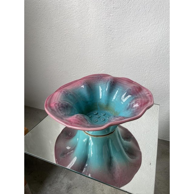 Blue and Pink Ceramic Dish, 1970s For Sale - Image 10 of 18