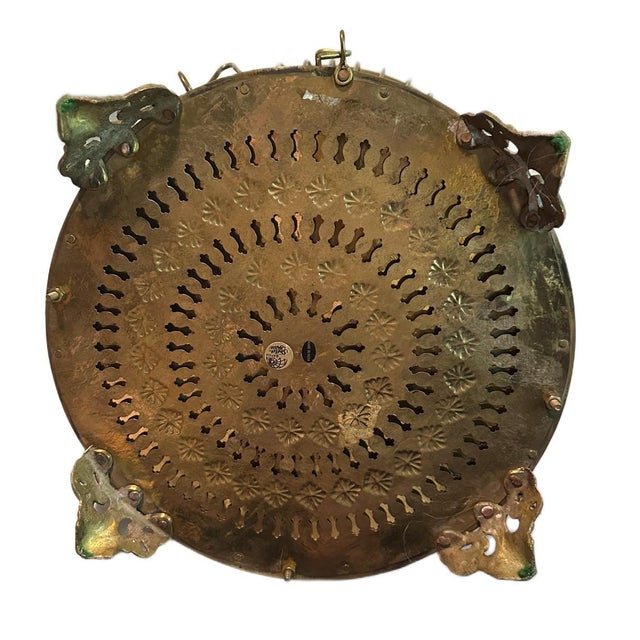 Late 20th Century Vintage Large Solid Brass Globe Shaped Hanging BIrd Cage W/Feeding Bowls For Sale - Image 5 of 6