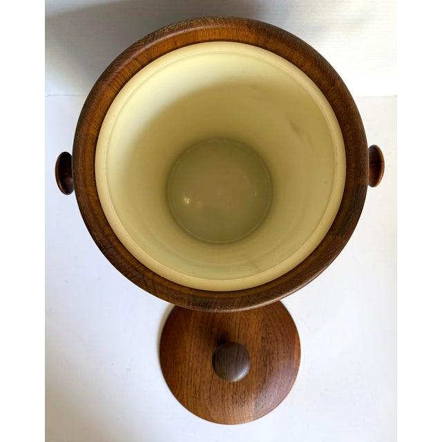 Vintage Mid-Century Danish Modern Teak Ice Bucket With Lid & Liner For Sale - Image 11 of 12