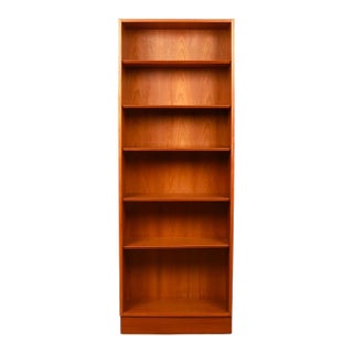Danish Mid Century Modern Teak Tall Bookcase Poul Hundevad For Sale