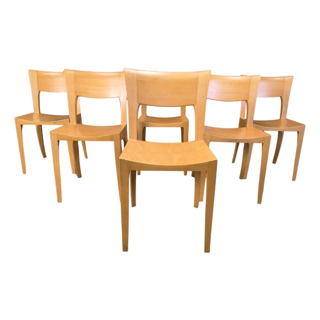 Vintage Oak Dining Chairs, Belgium, 1980s, Set of 6 For Sale