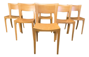 Vintage Oak Dining Chairs, Belgium, 1980s, Set of 6
