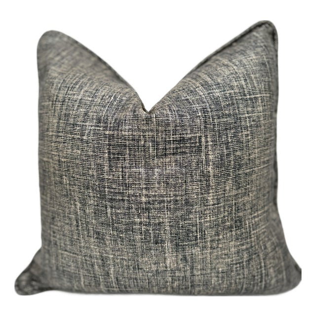 Metallic Cross-Hatch Decorative Pillow Cover For Sale