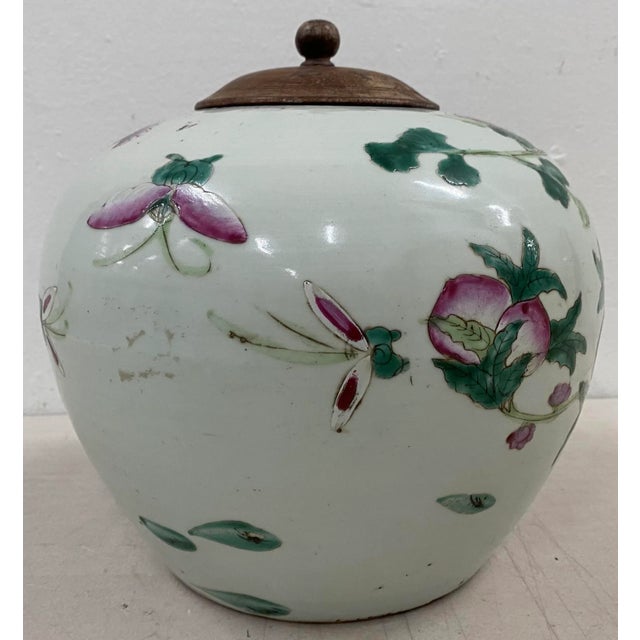 19th Century 19th Century Hand Incised and Painted Ginger Jar For Sale - Image 5 of 13