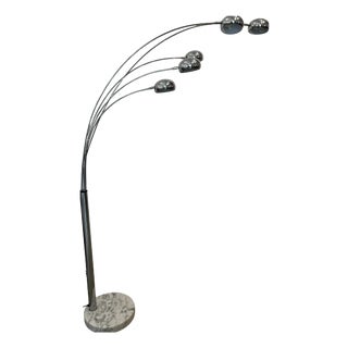 Arc 5-Arm Floor Lamp attributed to Cottex, Sweden, 1970s For Sale