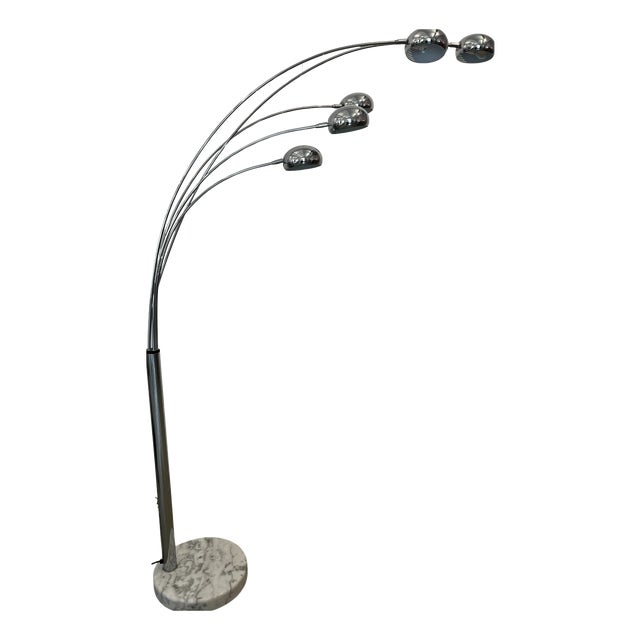 Arc 5-Arm Floor Lamp attributed to Cottex, Sweden, 1970s For Sale