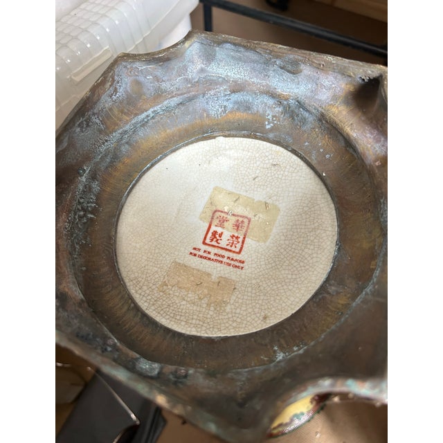 Vintage French Louis XVI Painted Porcelain Urn Sevres Style Reproduction For Sale - Image 4 of 4