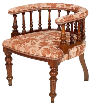 19th-Century Italian Turned Walnut Cockpit Chair