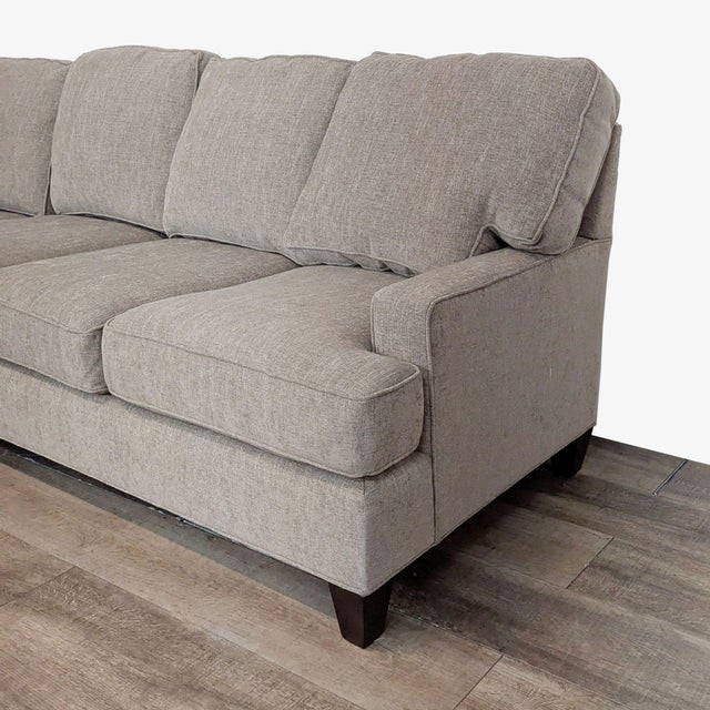 2000 - 2009 King Hickory L-Shaped Sectional Sofa in Neutral Fabric For Sale - Image 5 of 8