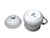 Richard Ginori Late 20th Century Richard Ginori Vecchio White Porcelain Pot De Crème Cups - Set of 5 For Sale - Image 4 of 12