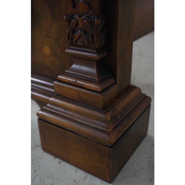 Henredon King Size Victorian Style Walnut Bed For Sale - Image 12 of 18