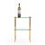 A French Brass and Glass Tiered End Table, C. 1960. For Sale - Image 4 of 6