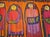 Vintage Mid-Century Tapestry, Handwoven Wool, Folkloric Schoolgirls Design, Crimson & Yellow, 38” X 70” For Sale In Chicago - Image 6 of 11