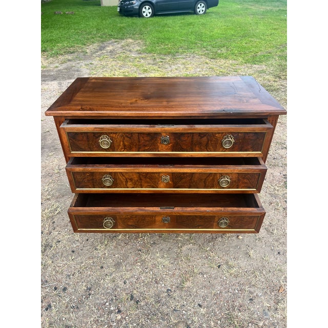 Brass French 19th Century Louis XVI Walnut Chest of Drawers For Sale - Image 8 of 12