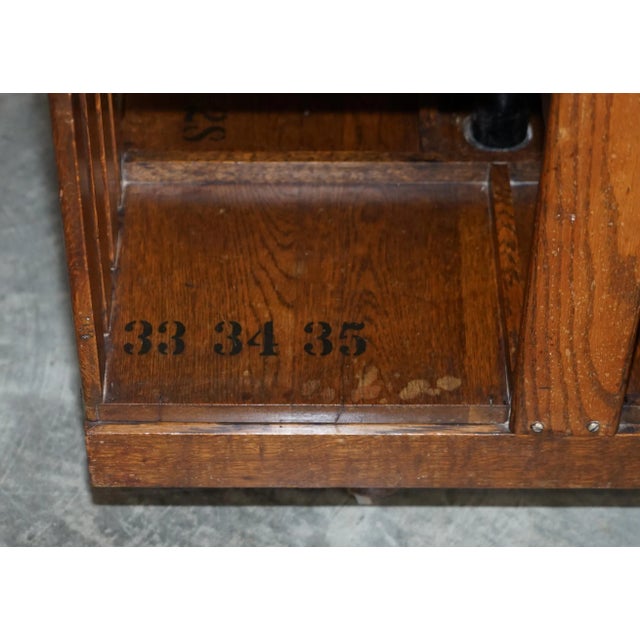 Large Victorian English Oak Revolving Bookcase Table, 1880s For Sale - Image 12 of 15