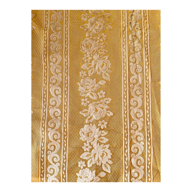 38 Ft Belgian Cut Velvet Drape Upholstery Textile Fabric- 11 Yards For Sale