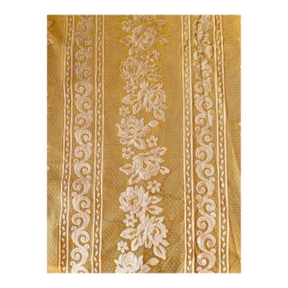 38 Ft Boho Chic Belgian Cut Velvet Drape Upholstery Textile Fabric- 11 Yards For Sale