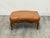 Animal Skin Leather Bergere Style Chair With Ottoman For Sale - Image 7 of 9