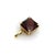 14k Gold Mounted Fancy Cut Tanzanian Garnet Pendant For Sale - Image 4 of 10