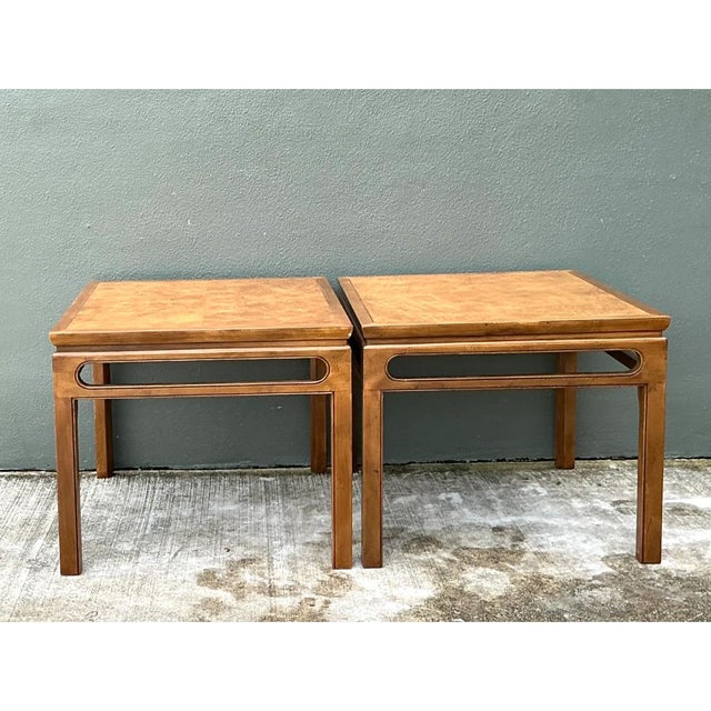 Camel Vintage Baker Side Tables - A Pair For Sale - Image 8 of 12