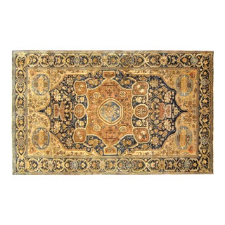 Antique Ferahan Sarouk Oriental Rug, in Small Size, with a Central Medallion For Sale