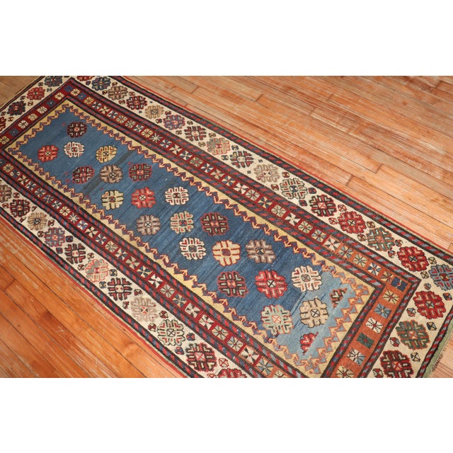 Late 19th Century Late 19th Century Blue Antique Talish Runner - 2'11" x 7'3" For Sale - Image 5 of 8