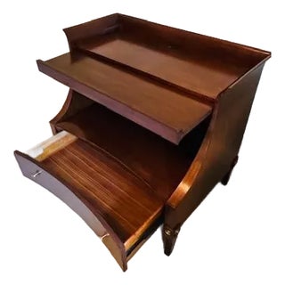 Ambella Chairside Accent Table W/ Pullout Tray and Drawer For Sale