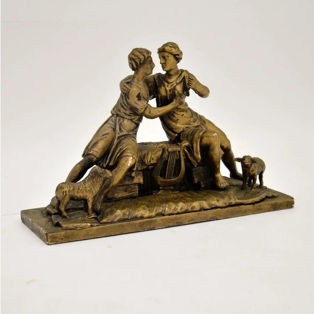A beautiful and very unusual antique sculpture, carved from solid wood. This looks like it is most likely Italian, it...