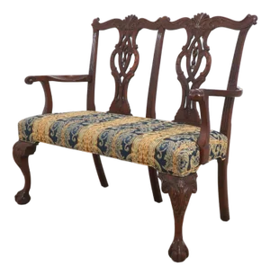 Hickory Chair Mahogany Mt Vernon Chippendale Style Settee