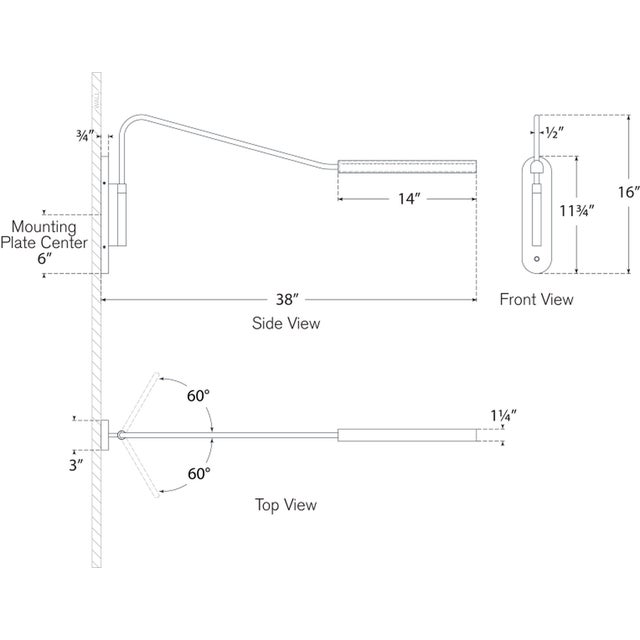 Visual Comfort Ian K. Fowler for Visual Comfort Signature Austin Large Articulating Wall Light in Polished Nickel For Sale - Image 4 of 7