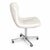 Mid-Century Modern Vintage Italian Swivel Chair in White Leather and Chrome by Gastone Rinaldi for Rima, 1960s For Sale - Image 3 of 11