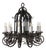 Vintage French Chandelier in Wrought Iron, 1920 For Sale
