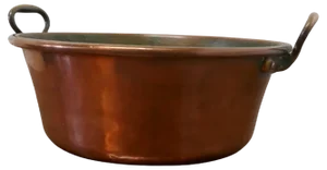 Large 19th Century Double Handled Copper Pan, 1850s