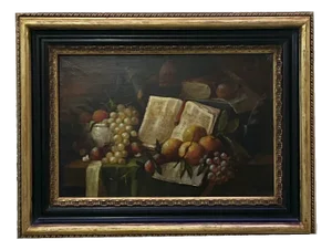 Massimo Reggiani, Italian Still Life, 2007, Oil on Canvas, Framed