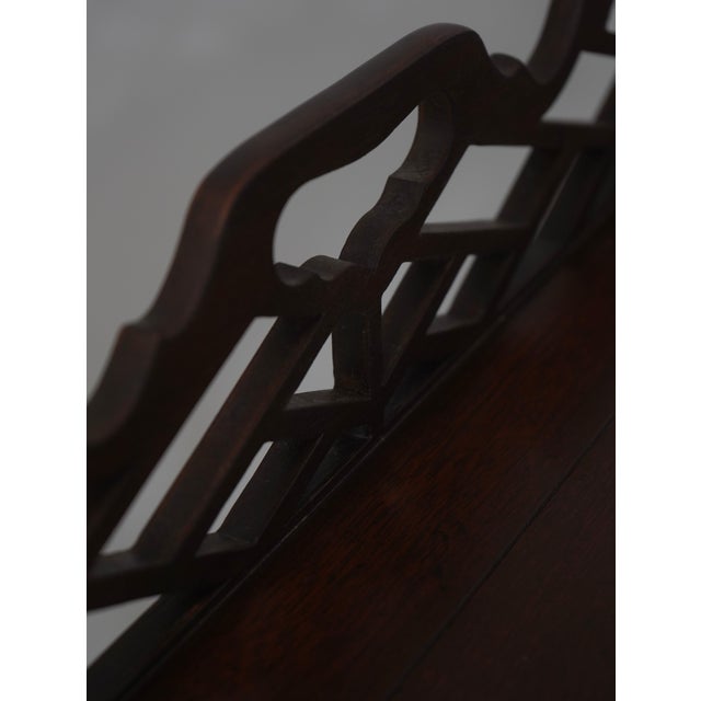 Baker Mahogany Chippendale Style Butlers Tray Table For Sale - Image 9 of 15