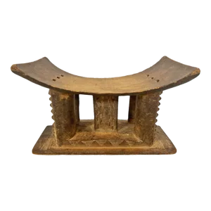 Original Carved Wood Antique Asante Stool