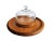 1970s 1970s Teak Wood Cheese Board With Glass Dome Cloche, 2 Piece Set For Sale - Image 5 of 11