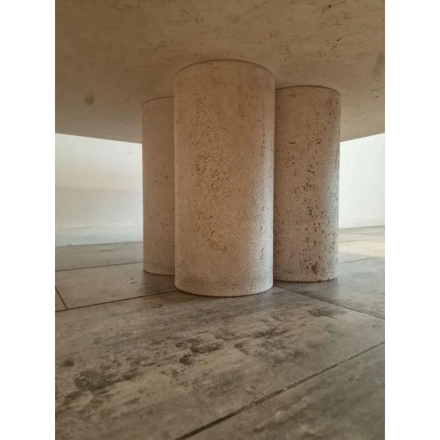 Square Travertine Coffee Table by Mario Bellini for Cassina This piece is attributed to the mentioned designer/maker. It...