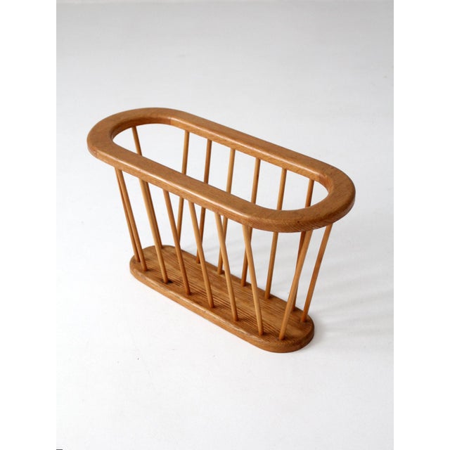 Wood Mid-Century Wood Magazine Rack For Sale - Image 7 of 11